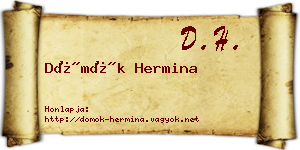 Dömök Hermina névjegykártya